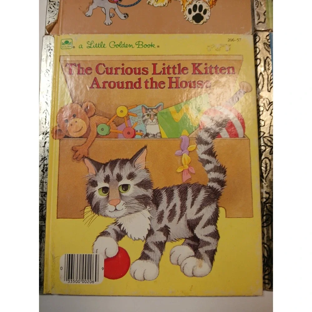 Vintage Lot of 5 Little Golden Books Puppy Love, Christmas Story, Kittens &more